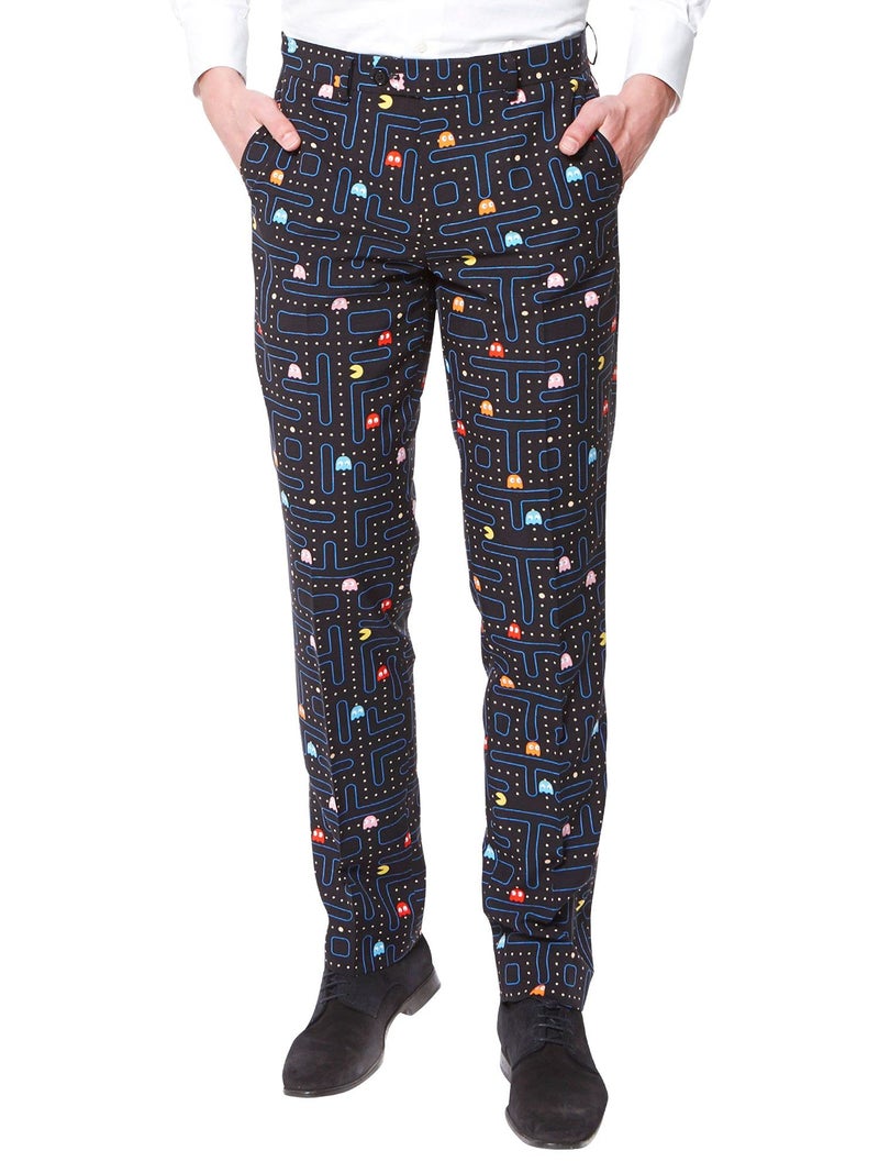 Opposuits Men's Suit - PAC-Man Pixel Arcade Game Costume - Slim Fit - Black - Includes Blazer, Pants and Tie - Image 3